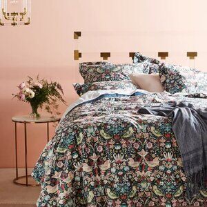 Liberty for Anthropologie Strawberry Thief Quilt set - King